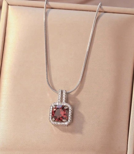 Silver ruby cubic zirconia - ruby,