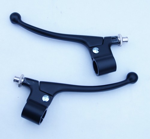 Amal pattern black levers - black, pair