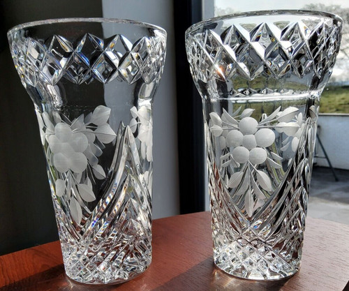 Vintage lead crystal vases - vintage,