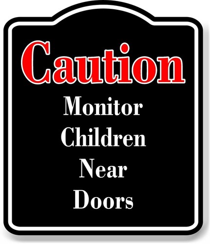 Caution monitor children - children, near