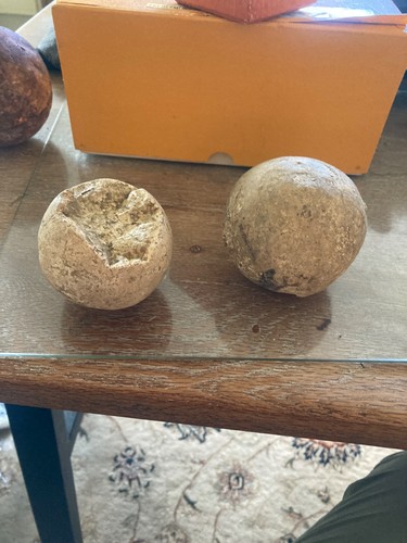 Antique stone cannon - 2, balls?