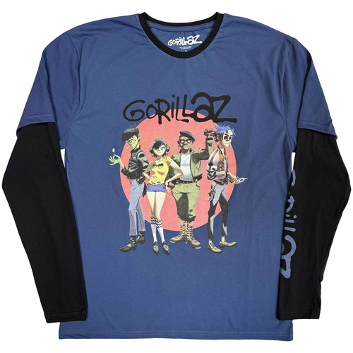 Gorillaz layered long sleeve - gorillaz,