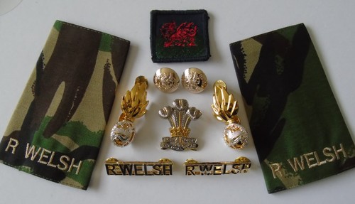 Royal welsh cap collar badges - royal,