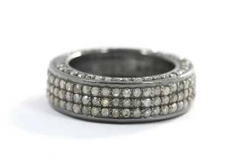 Pave diamond band ring - band,
