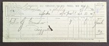 1897 Lancashire & Yorkshire Railway Parcel Way Bill Todmorden to Shipley