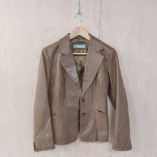 Women's Wallis Brown Genuine Leather Jacket UK 10