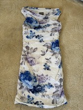 Phase Eight Occasion Dress Event Wedding White With Flower Design Brand New 