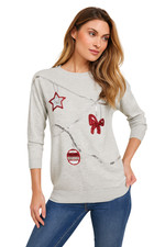 Ladies Christmas Sequin Jumper