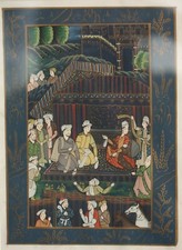 Framed indian miniature - indian,