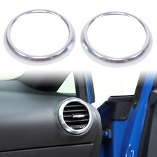For Seat leon 08-12 Silver Center Console Dash Side Air Vent Outlet Cover Ring