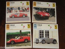 FERRARI 212 250MM 275 250GT Breadvan 4 col photos+spec CARDS FREE POST AUSTRALIA