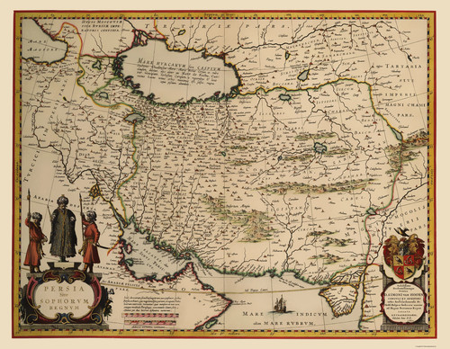 Historic map persia blaeu - -,