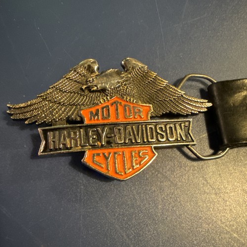 Brass buckle harley davidson - harley,