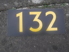 Bus running number plate 132