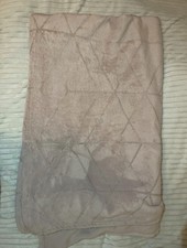 pink soft blanket with gold