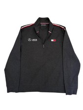 Tommy Hilfiger Amg Petronas Fomula one Team Mercedes Mens Grey 1/4 ZIP Jumpers L