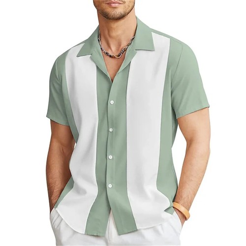 Men bowling shirt cuban - bowling,