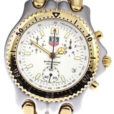 TAG Heuer mens 18k Gold watch professional Sel carrera link chronograph CG1120