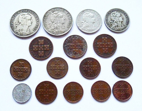 Portugal coin lot dates - x,