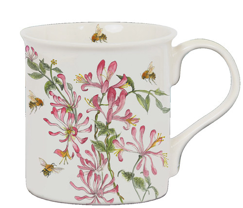 Bee tanical honeysuckle - honeysuckle, floral
