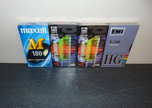 Vhs blank video tapes emi - 4x,
