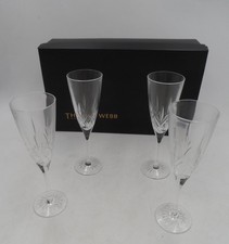Thomas Webb Crystal Champagne Glass Set of 4 - Used