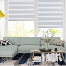 105cmx150cm White Easy Fix Zebra Roller Blind Day and Night Blinds