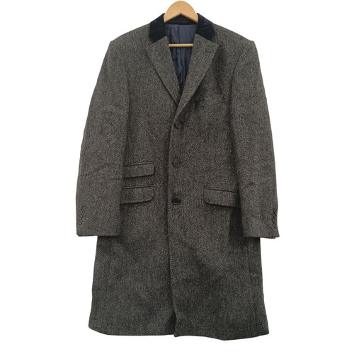 Harris tweed overcoat - tweed,