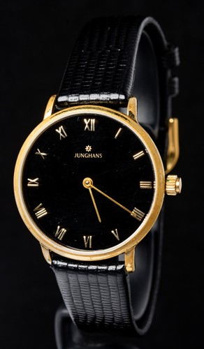 Junghans black roman dial - roman, slim