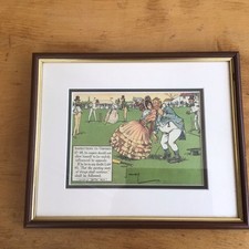 A Framed “The Rules Of Cricket. Instructions To Umpire “  Print, Chas Crombie. 