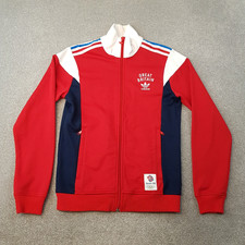 Adidas Mens Track Jacket Small Red Team GB Great Britain 2012 Originals Firebird