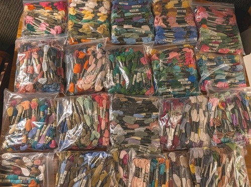 Dmc cotton thread skeins lot - thread,