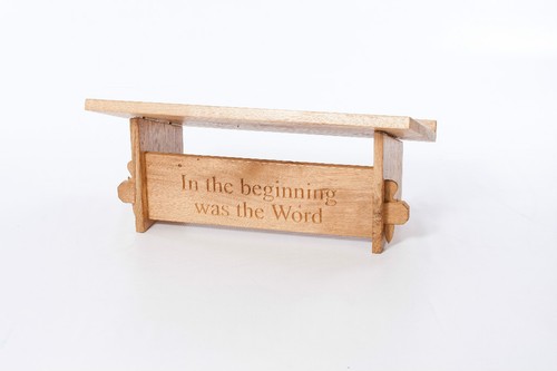 Solid oak carved - /, engraved
