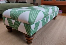 Bespoke Handmade Large Coffee Table/Footstool- Zoffany designer fabric-exc cond