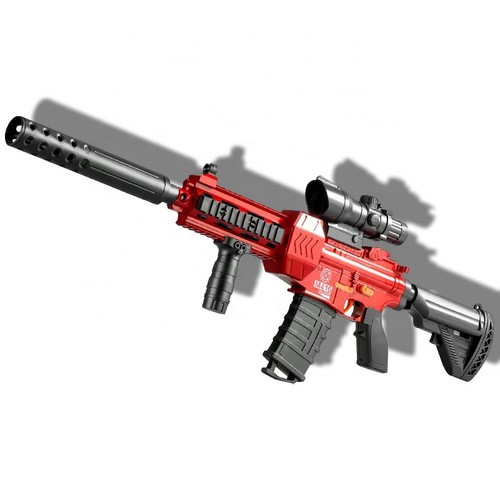 Red plastic soft dart toy - red,