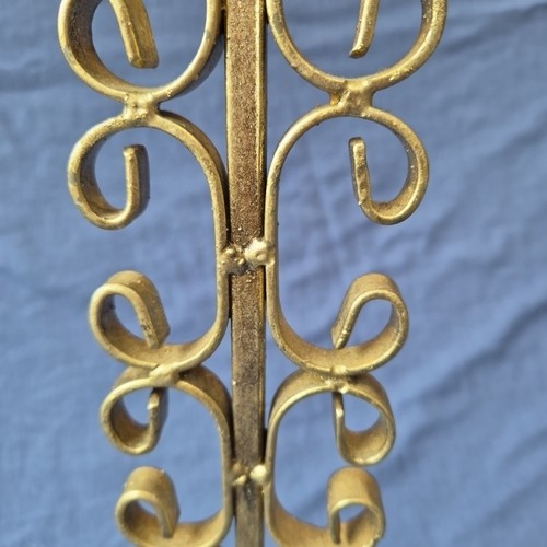 Curly metal candle - candle, holder