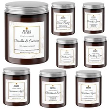 Scented Christmas Candles Wood Wick Essential & Fragrance Oils Vegan Gift Home