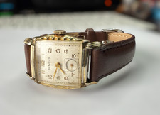 Benrus Scalloped Tank Watch 10K RGP NEEDS REPAIR!