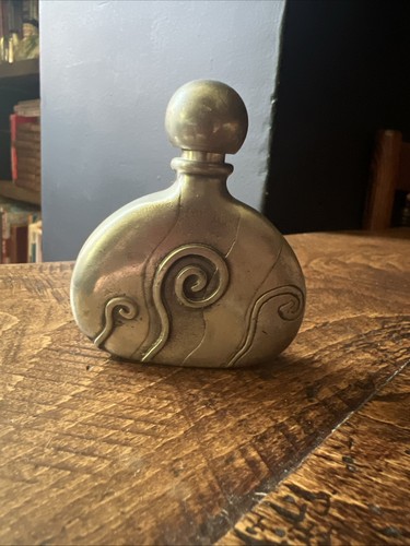 Silver toned perfume bottle - perfume,