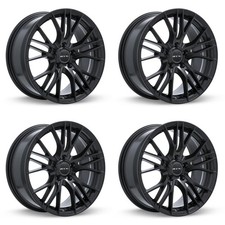 Set of 4 17" Satin Black Alloy