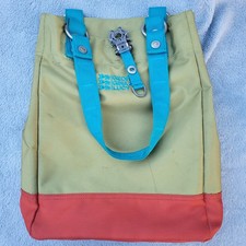 Y2K George Gina Lucy Studio Bag Shoulder Lime Green aqua & orange with Carabiner
