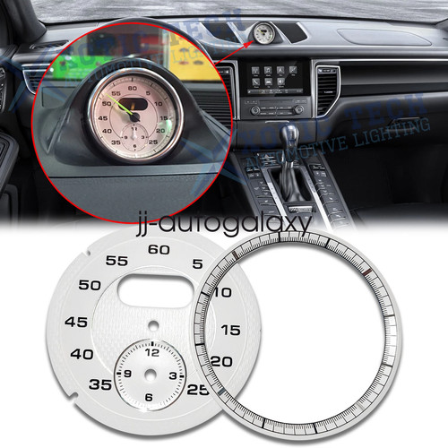 White dial clock gauge - white,