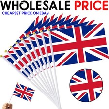 2025 Union Jack Flag Small Hand Waving British Royal Coronation Party Event UK