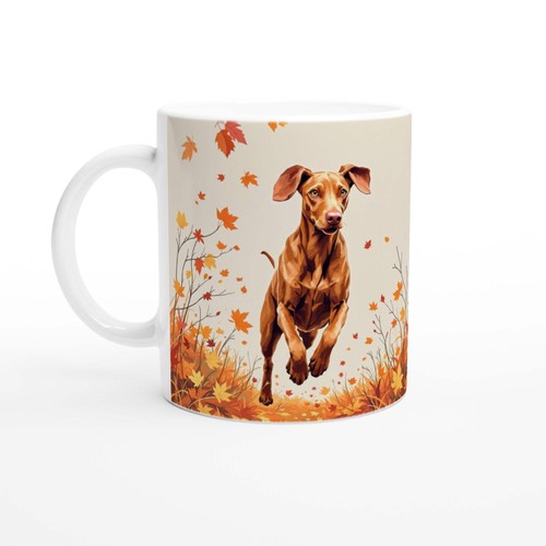 Vizsla autumn mug coffee tea - vizsla,