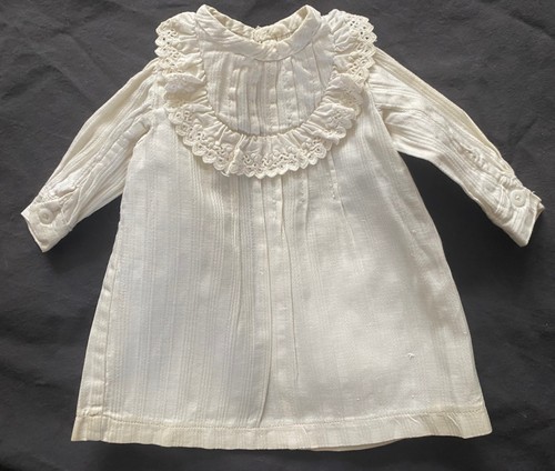 Antique white doll dress - doll,