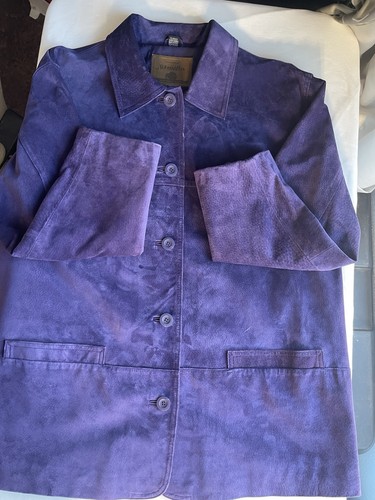 Vintage purple leather jacket - vintage,