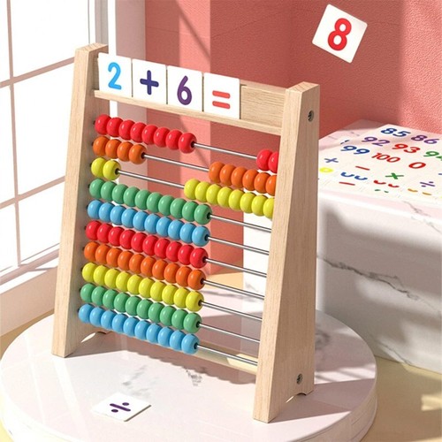 Wooden abacus for kids - wooden, 10-row
