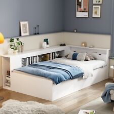Single Bed with Drawers, Bookcase and Underbed Storage Kids Multifunctional Bed
