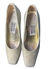 Timothy Hitsman Multicolour Pattern Block Heel Court Shoes UK 5C Square Toe