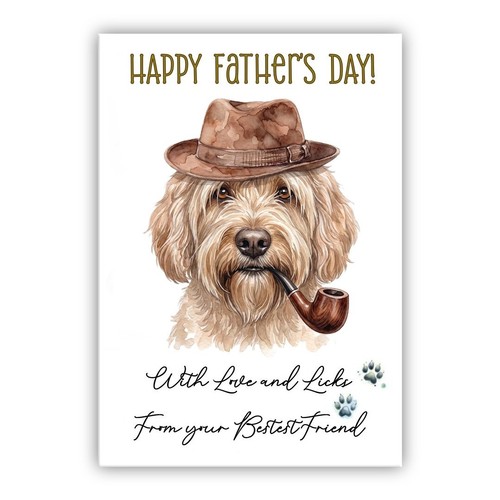 Briard father day card - father’s,